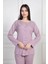 Önden Düğmeli, Uzun Kollu, Cepli, Kadın Pijama Takımı, Yakası Dantelli, Pamuklu & Viskon 1