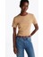 Kadın Slim Fit T-Shirt - Açık Kahverengi 1