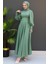 Ip Kuşaklı Elbise Mint 4