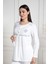 Şardonlu, Sabahlıklı Hamile & Lohusa Pijama Takımı, %75 Pamuk %20 Viskon %5 Likra 5