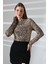 Kadın Kolsuz Body 21757 Leopar Desen 1