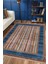7/24 Retro Tarzı 120 x 180 Toz Barındırmaz Viskon Halı 0123-LACİVERT 2