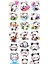 Sticker Kabartmalı Stiker Çıkartma Etiket (XHC166)-18X9 Cm- Sevimli Emoji Panda 2