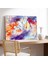 Soyut Rengarenk Çiçekler Kanvas Tablo 3
