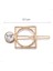 Stil 2 1 Pc Moda Geometrik Saç Klipleri Daire Kare Tokalar Kadın Kız Doğal Taş Ebru Tokalarım Retro Metal Saç Şekillendirici Pin (Yurt Dışından) 5