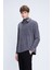 Gri Shacket Comfort Fit Uzun Kol Fitilli Kadife Gömlek 1