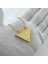 925 Ayar Gümüş 4 cm Üçgen Gold Muska Kabı Kolye 2