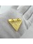925 Ayar Gümüş 4 cm Üçgen Gold Muska Kabı Kolye 4