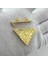 925 Ayar Gümüş 4 cm Üçgen Gold Muska Kabı Kolye 5