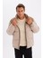 Su İtici Şişme Mont Slim Fit Dar Kesim Dik Yaka Fermuarlı Cepli D1283AX24WN 3