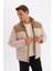Su İtici Şişme Mont Slim Fit Dar Kesim Dik Yaka Fermuarlı Cepli D1283AX24WN 4
