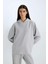 Relax Fit Kapüşonlu Basic Düz Sweatshirt E1995AX24WN 4