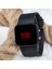 Dijital Mat Siyah Kasa LED Kol Saat Silikon Bileklik Yeni Model ST-303179 1