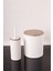 Lüks Mermer Desenli Çizgili Banyo Seti - 5’li Banyo Set Beyaz 3