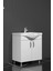 Yıldız Banyo Dolabı 65 cm Ayaklı Beyaz Mdf Alt Modül ve Lavabo 2