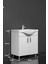 Yıldız Banyo Dolabı 65 cm Ayaklı Beyaz Mdf Alt Modül ve Lavabo 4