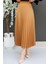 Pileli Etek Açık Kahve 5