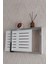 Beyaz-Füme 30 x 40 x 7 cm Izgaralı Duvara Asılabilir Sigorta ve Modem-Wifi Saklama Kutusu! Saklama Kutusu 3
