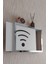 BEYAZ-FÜME30 x 40 x 7 cm Wifi Amblemli Duvara Asılabilir Sigorta ve Modem-Wifi Saklama Kutusu! Saklama Kutusu 2