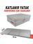 Katlanır Yatak Yer Yatağı Katlanır Sünger Yatak Misafir Yatağı 70X180X6 Gri Puantiyeli 1