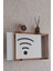 Beyaz-Bronz 25 x 35 x 7 cm Wifi Amblemli Duvara Asılabilir Sigorta ve Modem-Wifi Saklama Kutusu! Saklama Kutusu 1