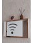 Beyaz-Bronz 25 x 35 x 7 cm Wifi Amblemli Duvara Asılabilir Sigorta ve Modem-Wifi Saklama Kutusu! Saklama Kutusu 3