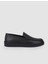 %100 Hakiki Deri Siyah Erkek Loafer 1