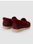 Deri Bordo Süet Kürklü Kadın Loafer 3
