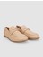 %100 Hakiki Deri Bej Kadın Loafer 2