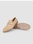 %100 Hakiki Deri Bej Kadın Loafer 4