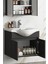 Yıldız 55 Komple Antrasit Gri Mat Renkli Mdf Alt Dolap ve Lavabo Taşı 3