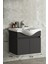 Yıldız 55 Komple Antrasit Gri Mat Renkli Mdf Alt Dolap ve Lavabo Taşı 5