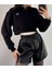 Polo Yaka Nakışlı Kadın Crop Sweatshirt 1