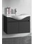 Yıldız 80CM Komple Antrasit Gri Mat Renkli Mdf Alt Dolap ve Lavabo Taşı 2