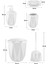 5 Parça Vanity Klik Kapaklı Banyo Seti - Dekoratif Çöp Kovası Diş Fırçalık Sabunluk Fırça Seti 4