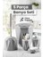 5 Parça Vanity Klik Kapaklı Banyo Seti - Dekoratif Çöp Kovası Diş Fırçalık Sabunluk Fırça Seti 1