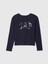 Kız Çocuk Lacivert Logo Pullu T-Shirt 2