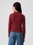 Kız Çocuk Bordo Fitilli Mockneck Yaka T-Shirt 4