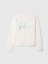 Kız Çocuk Kırık Beyaz Logo Pullu T-Shirt 2