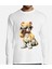 M.ç Store - Bad Bear Erkek_ Kadını Unısex Baskı Beyaz Sweatshirt 3