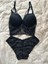 Kadın Dolgulu Bralet Push Up Siyah Sütyen Takım 2