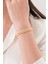 Gümüş 8.5 mm Gurmet Altın Gold Kaplama Beyaz Zirkon Taşlı Bileklik 1