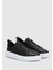 Siyah Deri Erkek Sneaker 2