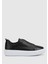Siyah Deri Erkek Sneaker 1