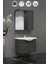 Yıldız Banyo Dolabı Takımı 65 cm Komple Renkli Antrasit Gri Mat 1