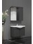 Yıldız Banyo Dolabı Takımı 65 cm Komple Renkli Antrasit Gri Mat 2