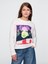 Kız Çocuk Beyaz Grafikli T-Shirt 1