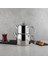 Paslanmaz Çelik Modern Mini Çaydanlık Takımı 1.60/0.80 Lt Bordo 1