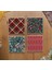 Arslart Atölye “yılbaşı Desenli Kumaş Dokulu” Bardak Altlığı 4’lü Set Ahşap (10X10 Cm) 1