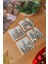 Arslat Atölye Yılbaşı Evleri Temalı Bardak Altlığı 4’lü Set Doğal Taş Traverten (10X10 Cm) 3